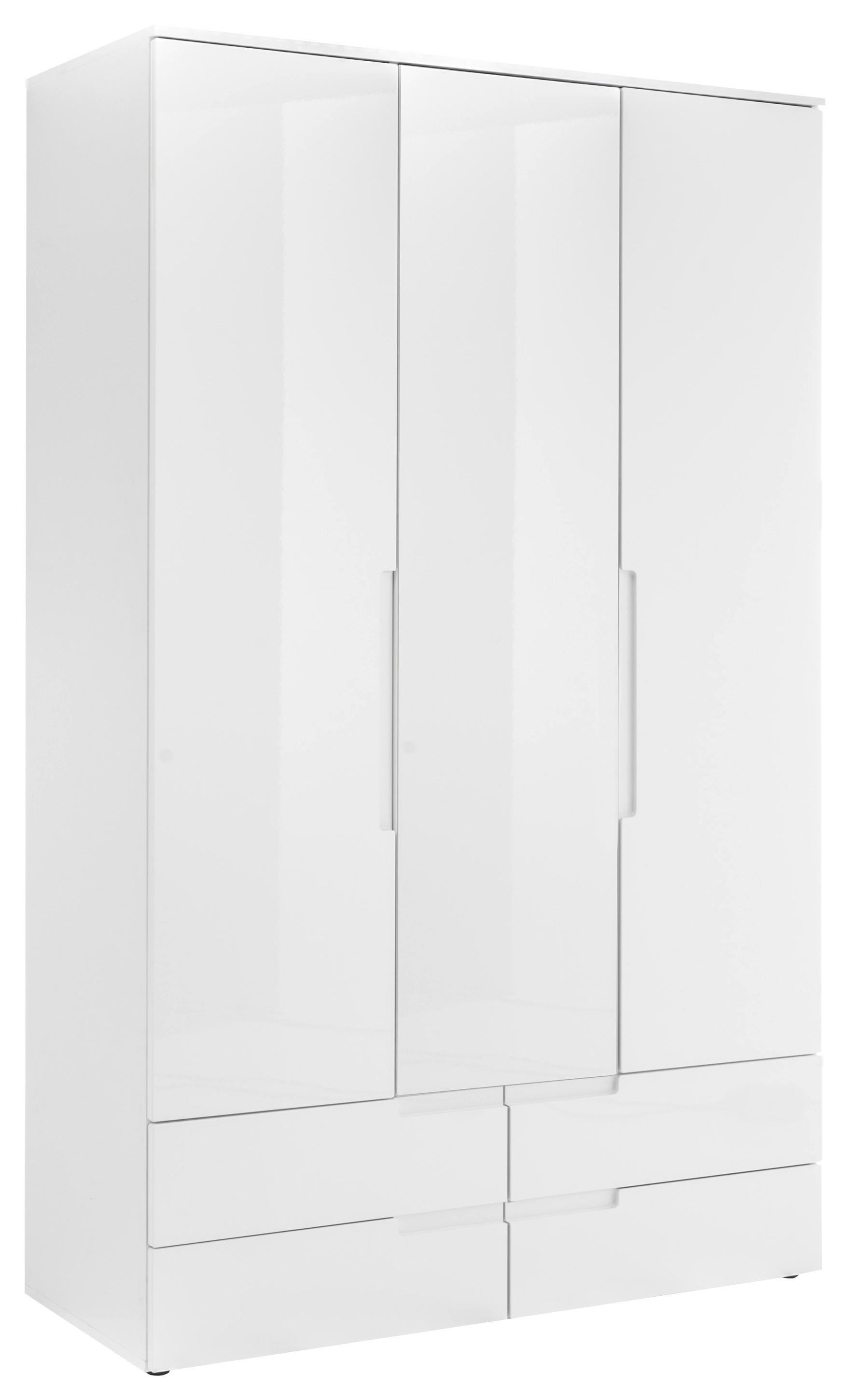 Omara Za Oblačila Spice, Bela, Visoki Sijaj, 126 Cm - bela/visoki sijaj, Moderno (126/208/57cm) - MID.YOU