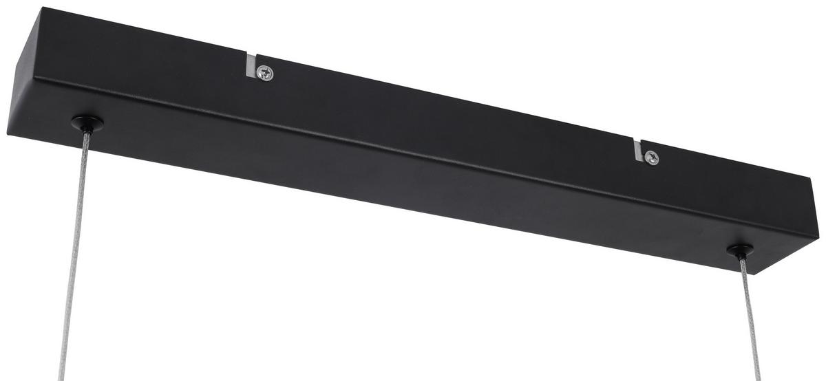 Led Függőlámpa Saki - fekete, Modern, műanyag/fém (90cm) - Premium Living