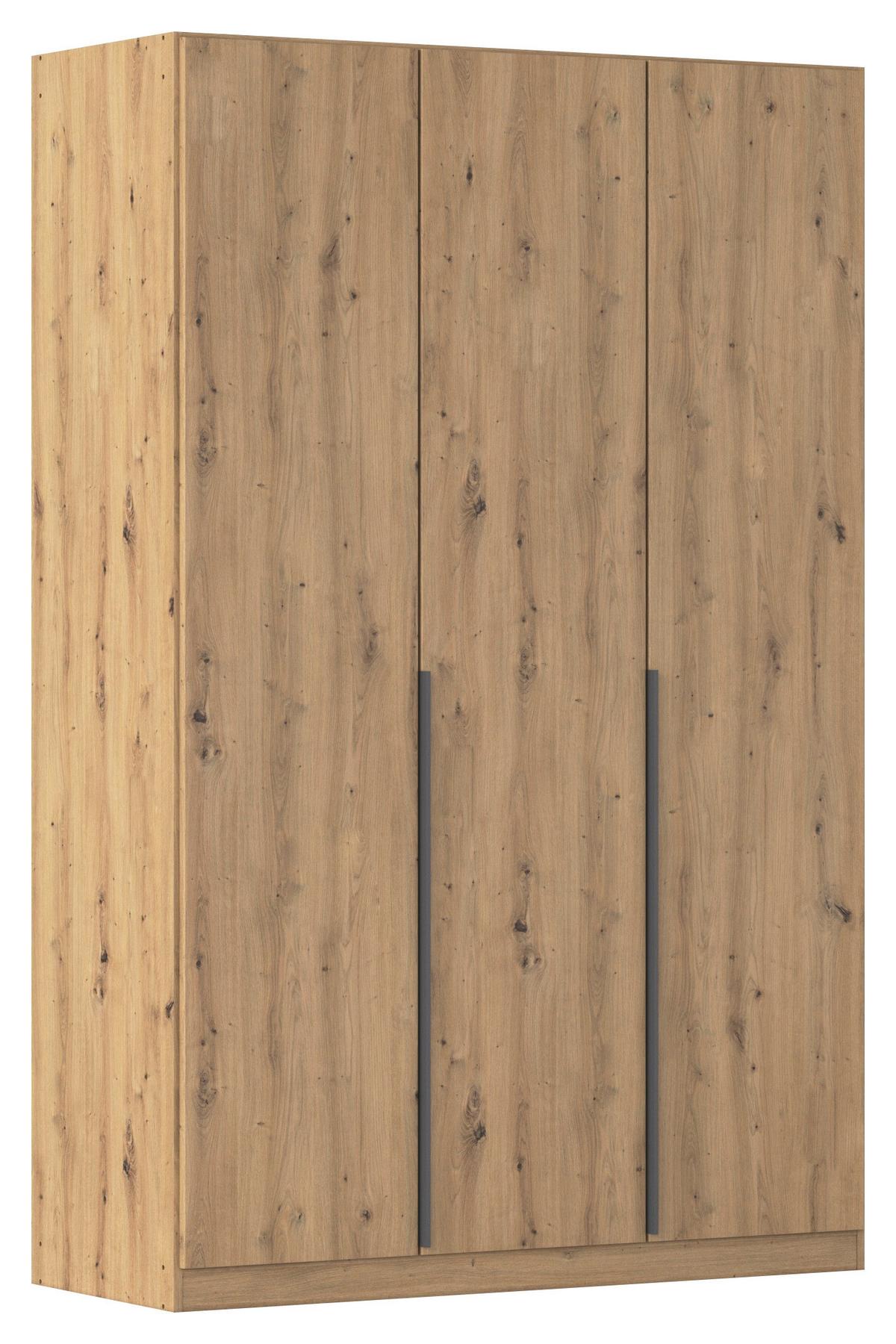 Dulap cu uși rotative ALABAMA - stejar Artisan, Modern, material pe bază de lemn (136/229/54cm) - Modern Living