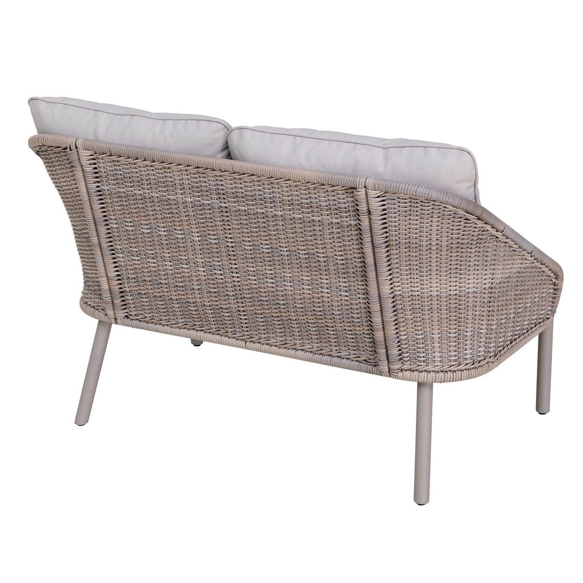Doppelliege Tagesbett Porto Grau/Naturfarben - Naturfarben/Grau, Basics, Holz/Kunststoff (142/82/128cm) - Modante