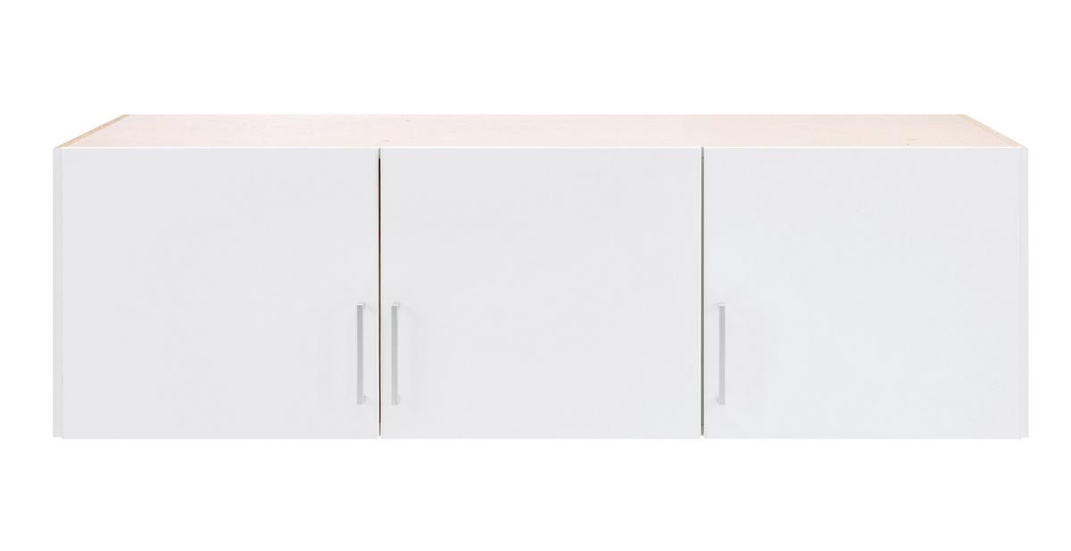 Aufsatzschrank in Weiss - Weiss/Alufarben, Konventionell, Holzwerkstoff/Kunststoff (135/40/58cm) - Mömax