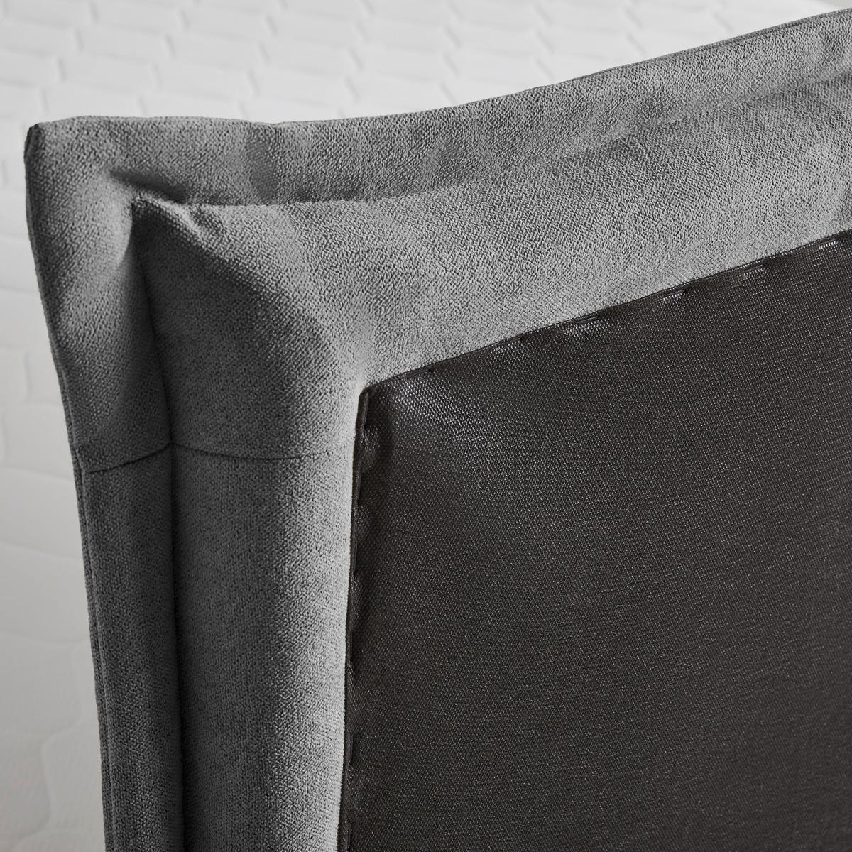 Boxbett Rinaldo ca. 180x200 cm Grau mit Topper - Schwarz/Grau, Modern, Holz/Kunststoff (180/200cm) - Bessagi Home