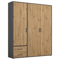 DULAP USI ROTATIVE VOYAGER - stejar Artisan/gri, Modern, material pe bază de lemn (140/194/53cm) - Modern Living