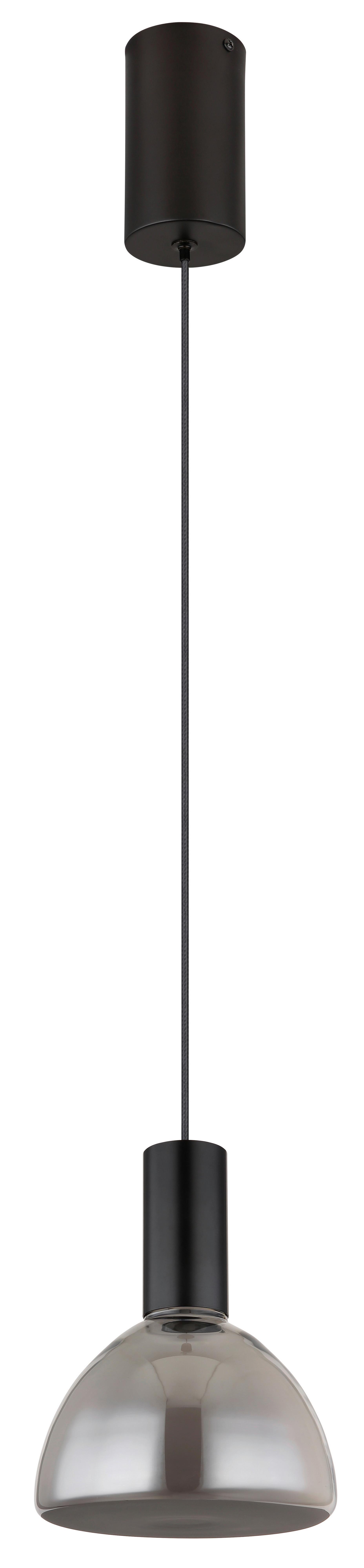 LED-Hängeleuchte Labora Schwarz max. 80 Watt - Schwarz, Design, Glas/Metall (42/150cm) - Globo