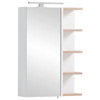 Spiegelschrank Balto Weiß 1-türig mit LED - Weiß, MODERN, Glas/Holzwerkstoff (50/74,4/16cm) - MID.YOU