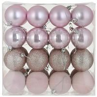 Christbaumkugel Noele Rosa, 32-teilig - Rosa, KONVENTIONELL, Kunststoff (6cm) - Mömax