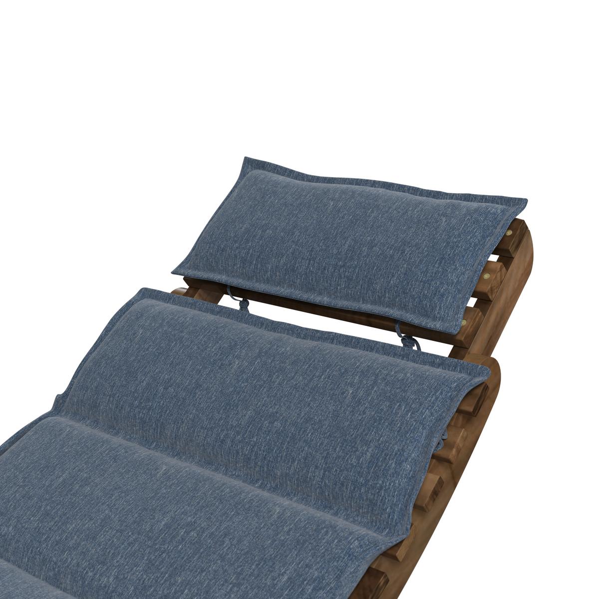 Napozóágy Natalie - szürke, Natur, textil/fa (180/62/54cm) - Mömax