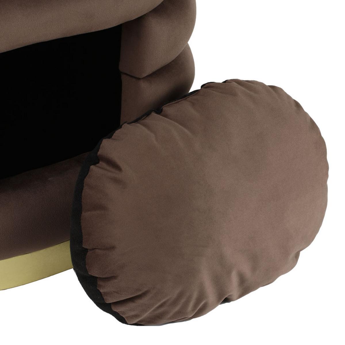 Ülőke Kisállat Kuckóval Deto - barna, Trend, faalapú anyag/textil (45/38/35cm)