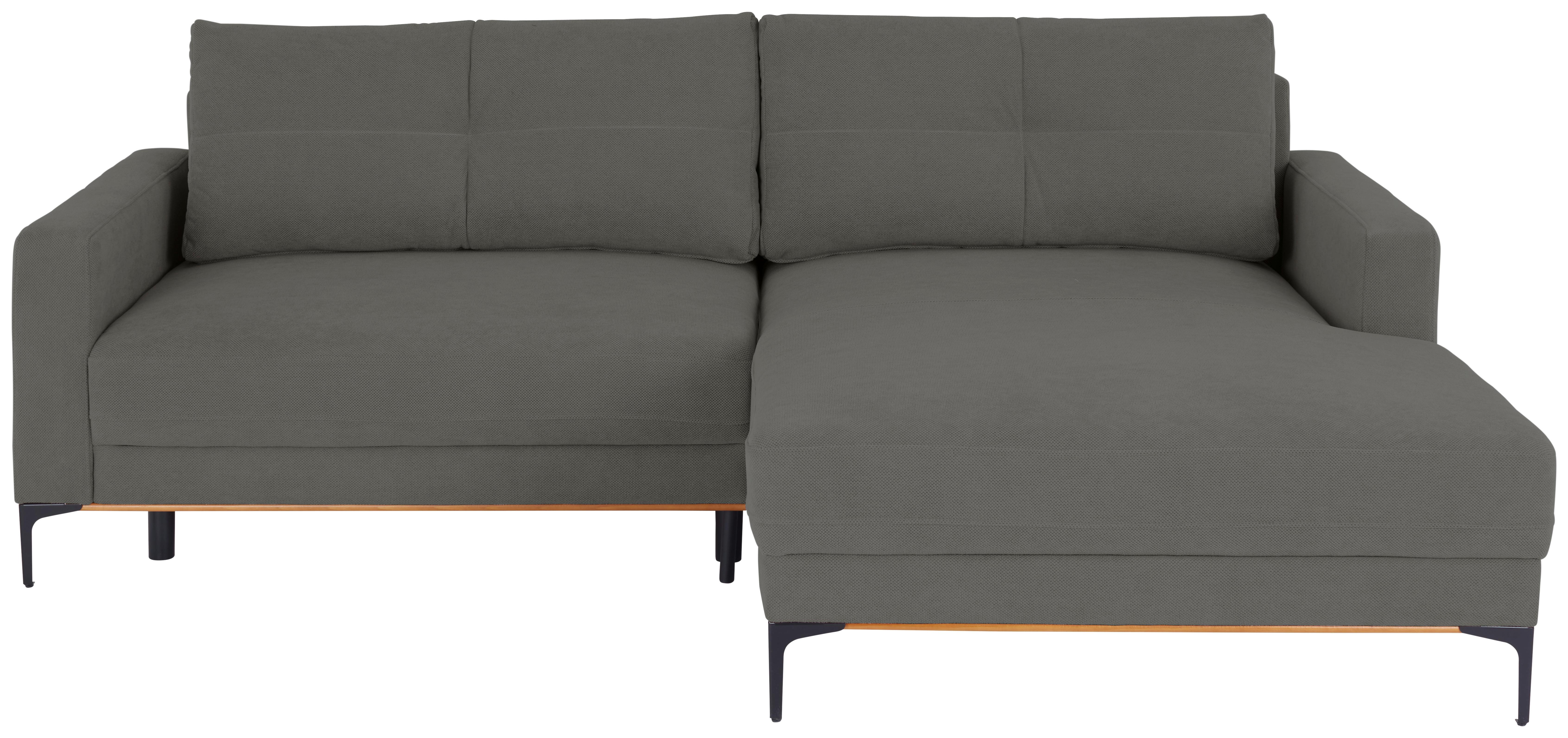 Kutna Garnitura Bergamo - tamno siva/crna, Moderno, tekstil/metal (238/162cm) - Ondega