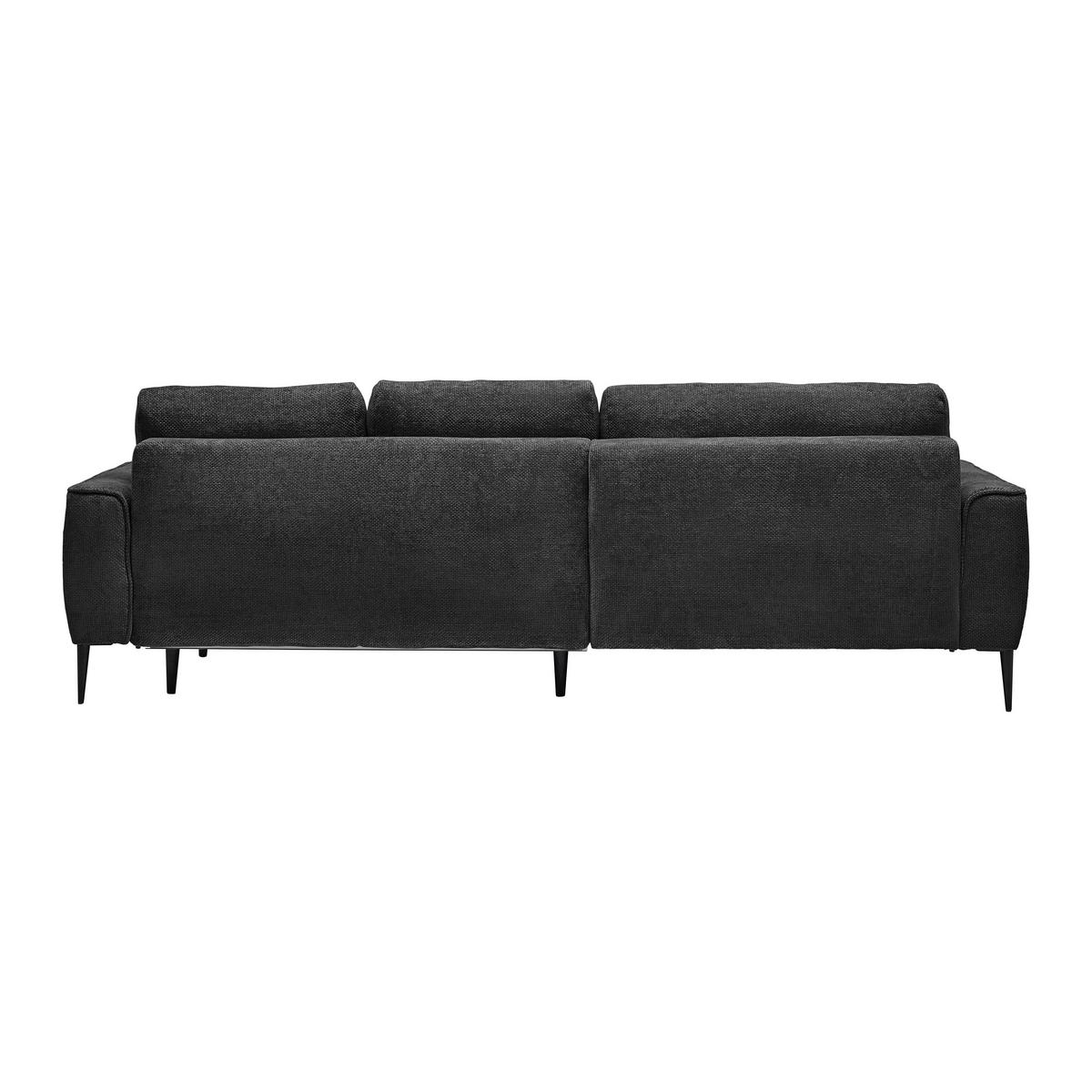 Ecksofa Custom Schwarz - Schwarz, MODERN, Textil/Metall (164/85/255cm) - Mömax