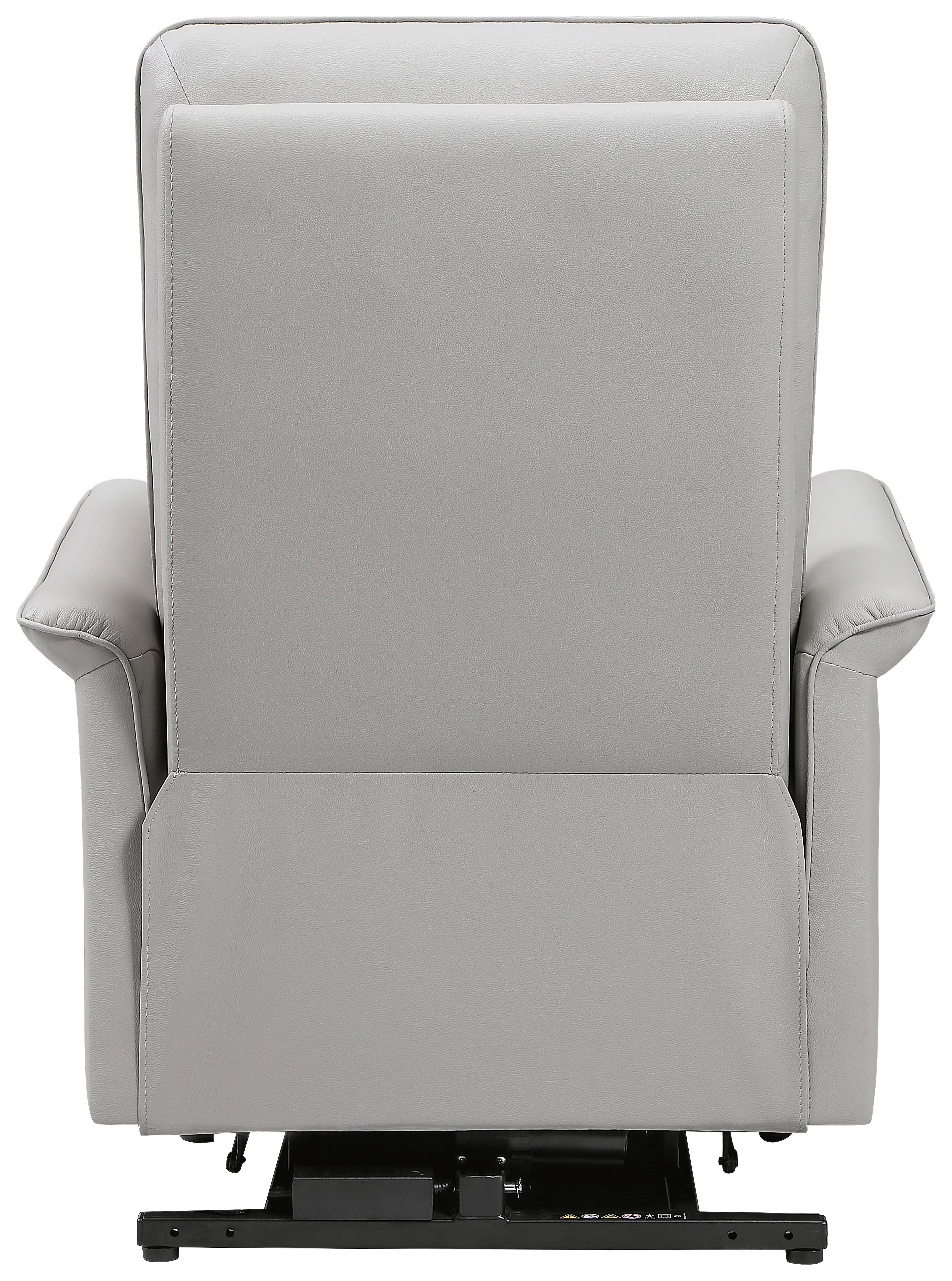 RELAXFÅTÖLJ CARLO - beige/svart, Klassisk, metall/läder (77/103/84cm) - Mömax