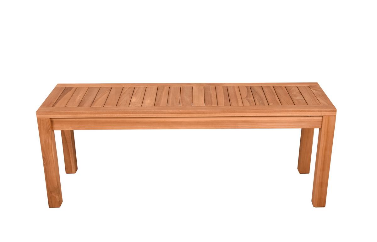 Gartenbank Biaro Teak - Braun, Basics, Holz (35/46/120cm) - Gardenson