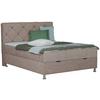 Box Krevet Black Diamond - svijetlo smeđa/boje kroma, Design, tekstil/plastika (180/200cm) - Modern Living