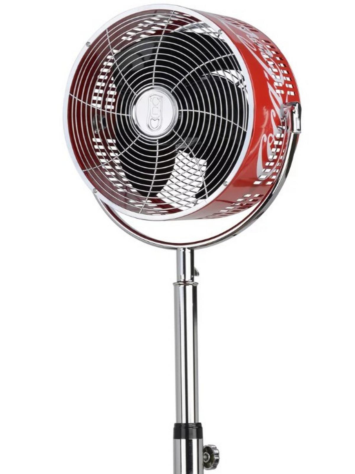 WENTYLATOR STOJĄCY COOLFAN XL COCA COLA - czerwony/czarny, Basics, metal/drewno (70/135/70cm)