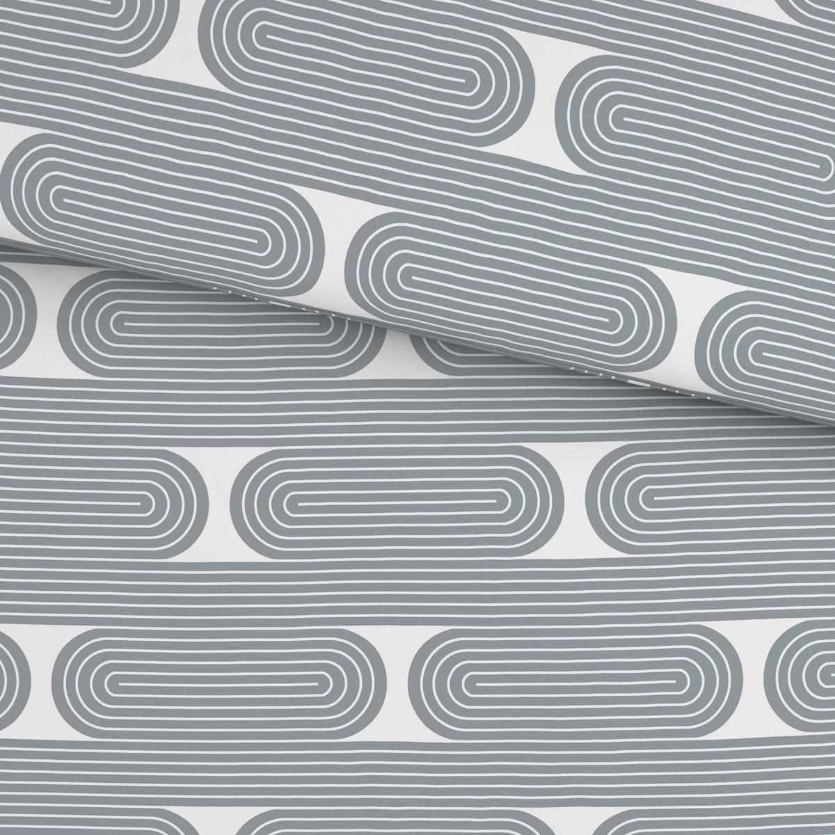 Bettwäsche Retro XXL Weiß/Blau ca. 200x200cm - Blau/Weiß, MODERN, Textil (200/200cm) - Mömax