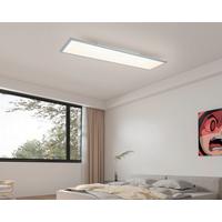 LED-Deckenleuchte Cornelius Silberfarben/Weiß max. 36 Watt - Silberfarben/Weiß, MODERN, Kunststoff/Metall (120/30/7,5cm) - Mömax