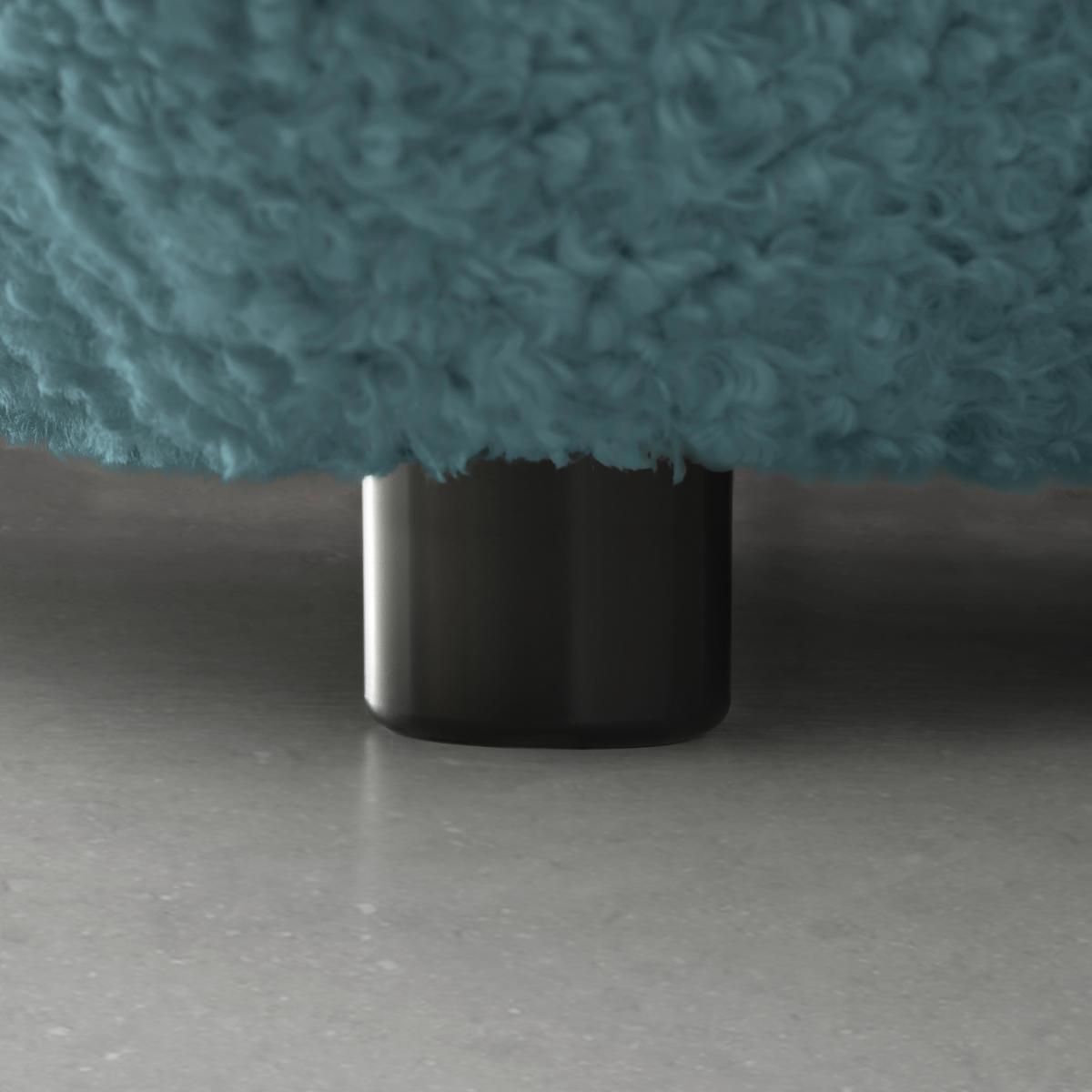 Wohnlandschaft Casimir Petrol - Petrol/Schwarz, LIFESTYLE, Kunststoff/Textil (310/180cm) - Premium Living