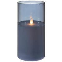 LED-es Mécses Mira - szürke, műanyag/üveg (10/20cm) - Modern Living