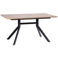 Raztegljiva Miza Jax, Barva Hrasta, Črna, 150-190x90 - črna/hrast artisan, Moderno, kovina/leseni material (150-190/90/76cm) - Livetastic