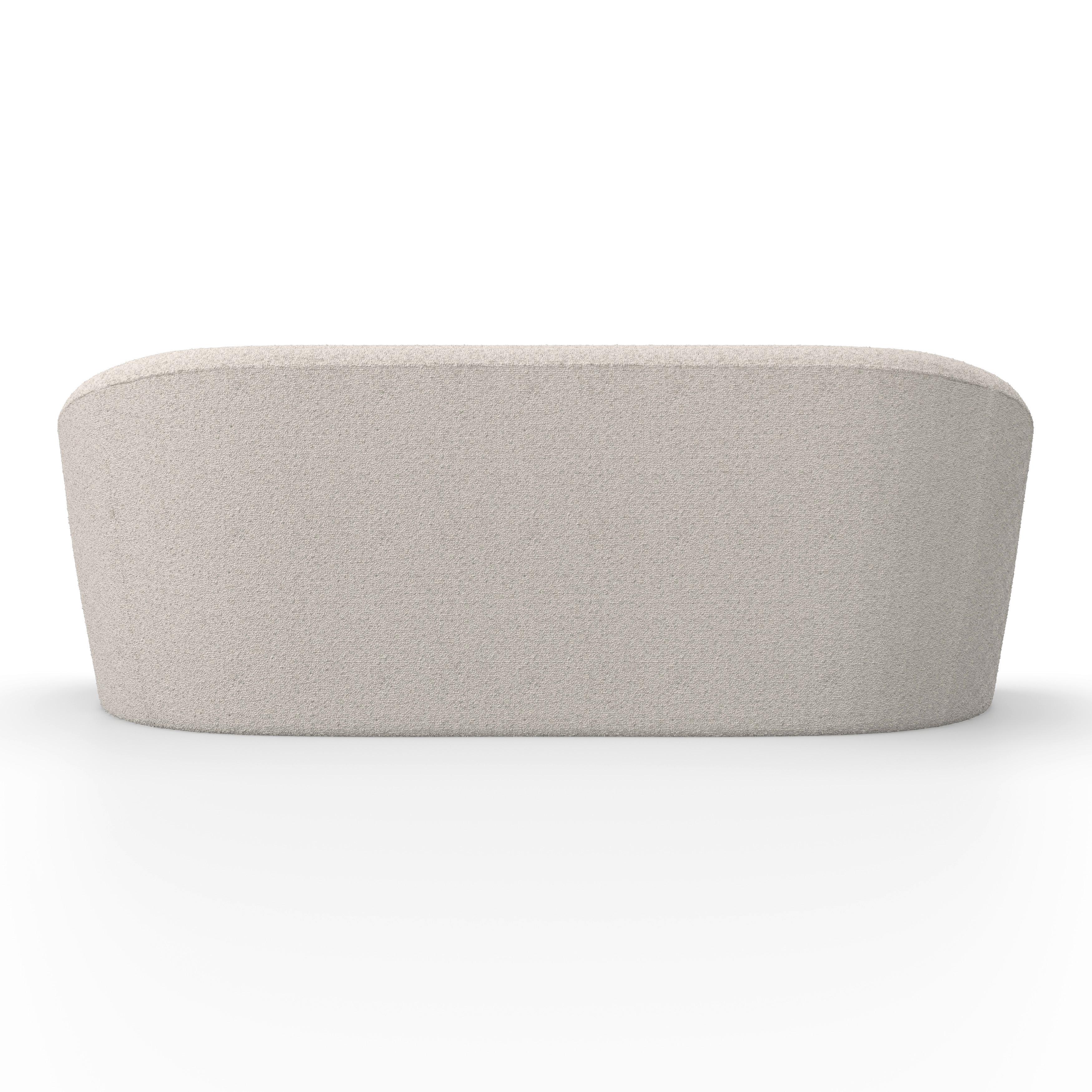 SOFFA ISABEL - svart/cremefärgad, Modern, trä/textil (197/72/86cm) - Bessagi Home