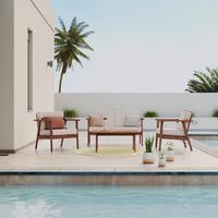 Vrtni Set Till - boje bagrema/krem, Moderno, drvo/tekstil (130/75/71cm) - Mömax