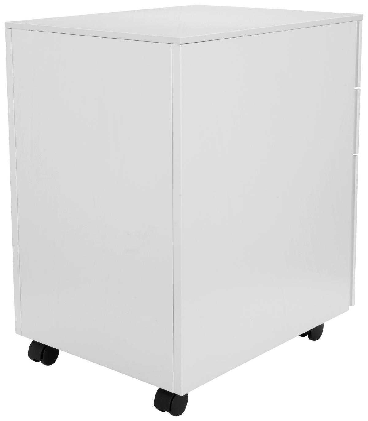 Rollcontainer "Color Os I" COLOR OS I - Weiß, MODERN, Kunststoff/Metall (39/60/50cm) - MID.YOU