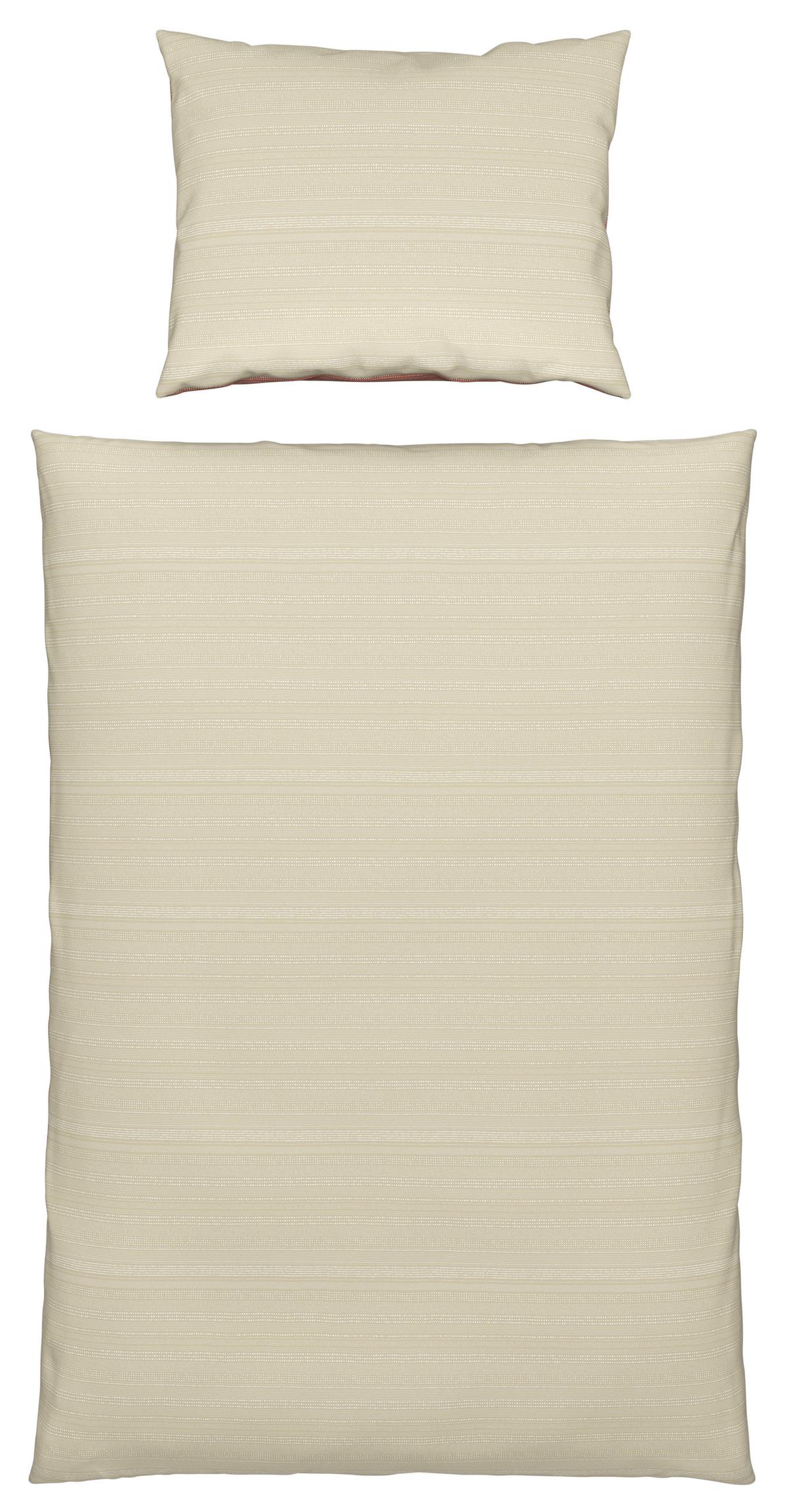 Bettwäsche Kinzura Wende ca. 160x210cm - Beige/Orange, Konventionell, Textil (160/210cm) - Modern Living