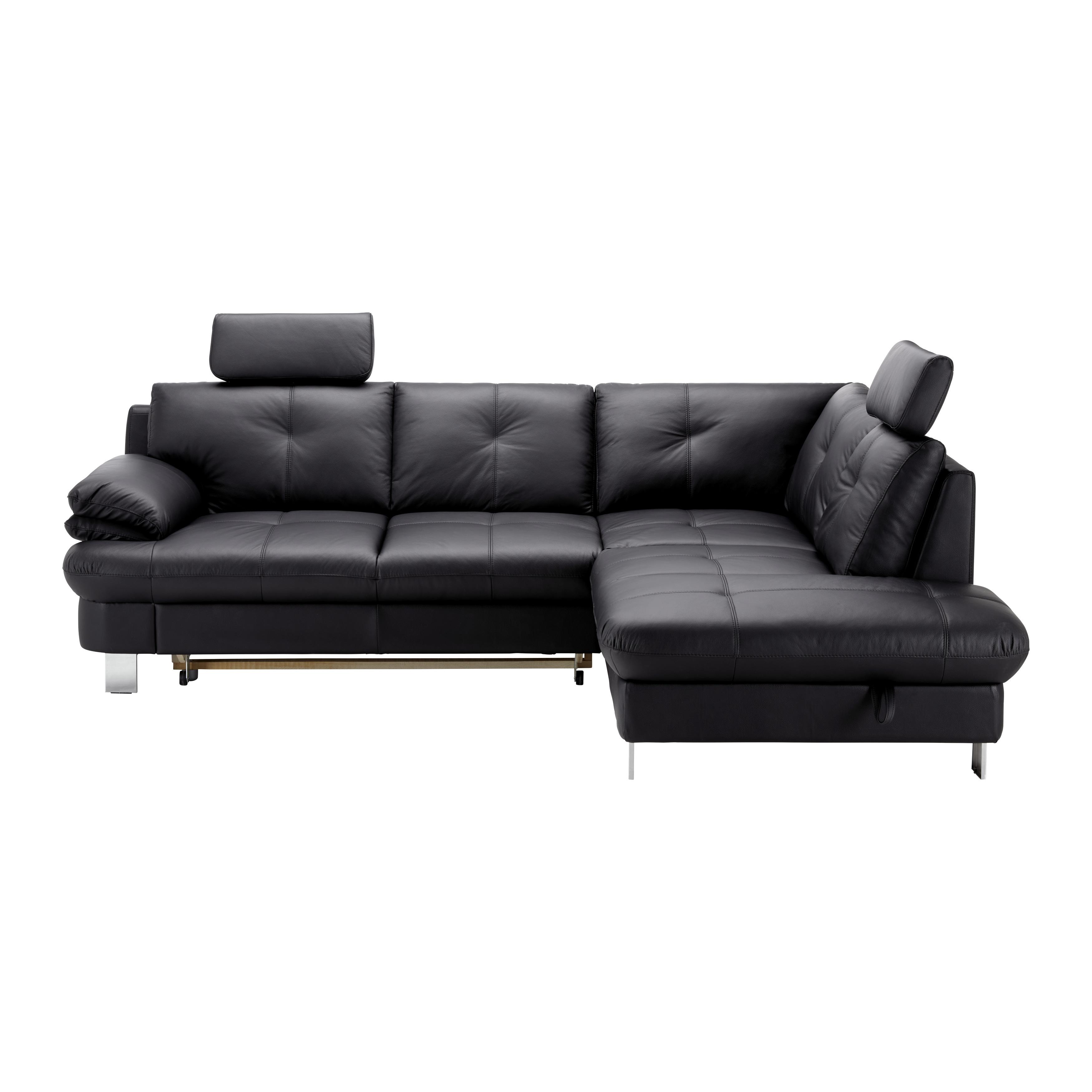 Sedežna Garnitura Bernadette Ii - črna/krom, Moderno, kovina/tekstil (247/82/185cm) - Bessagi Home