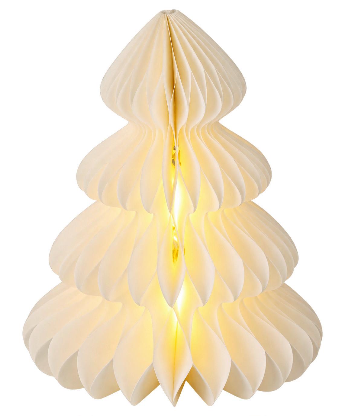 LED-Dekoleuchte Eve Weiß - Weiß, MODERN, Papier (18.3/5.8/40.7cm)