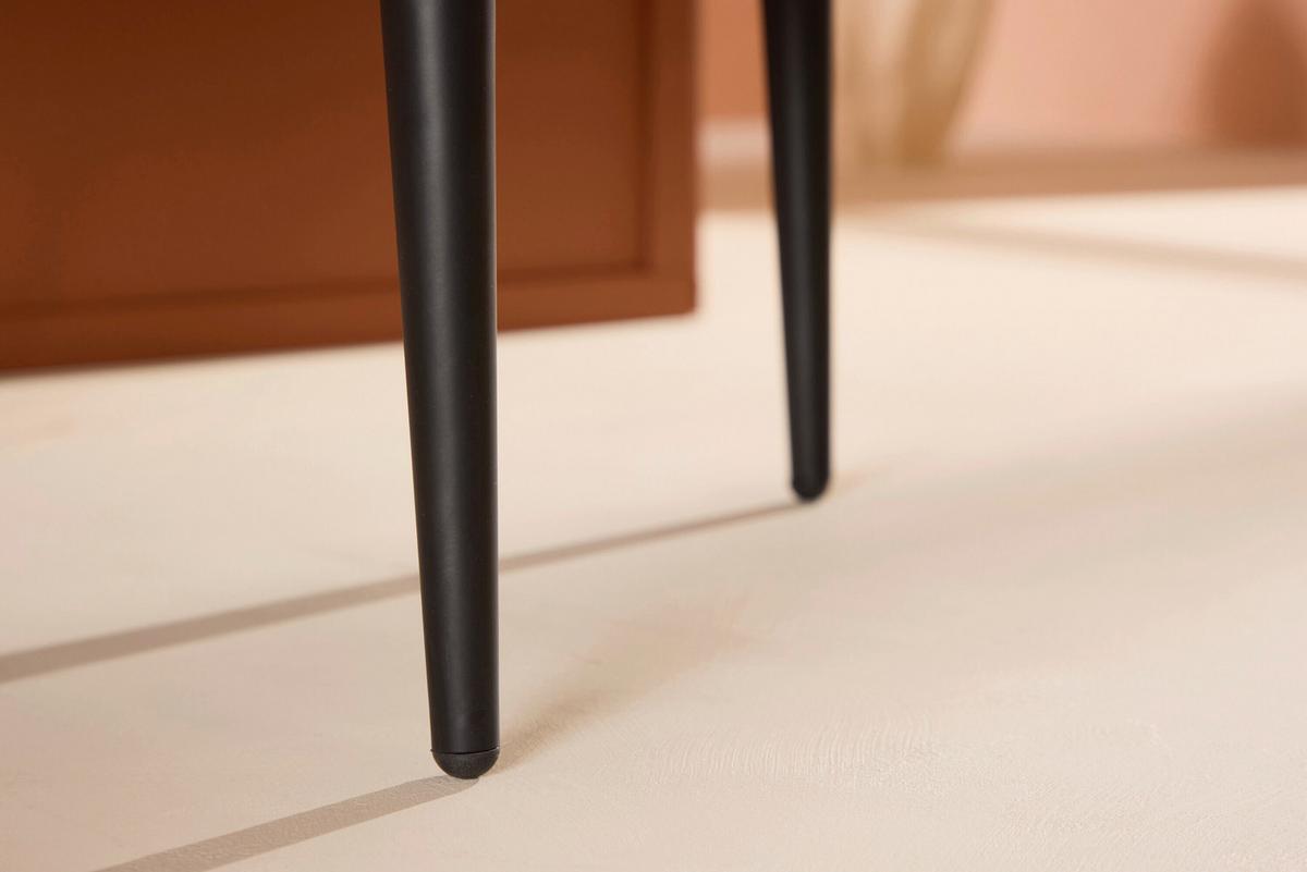 Stuhl Fluffy Gelb - Gelb/Schwarz, MODERN, Textil/Metall (66/70/64cm) - Livetastic