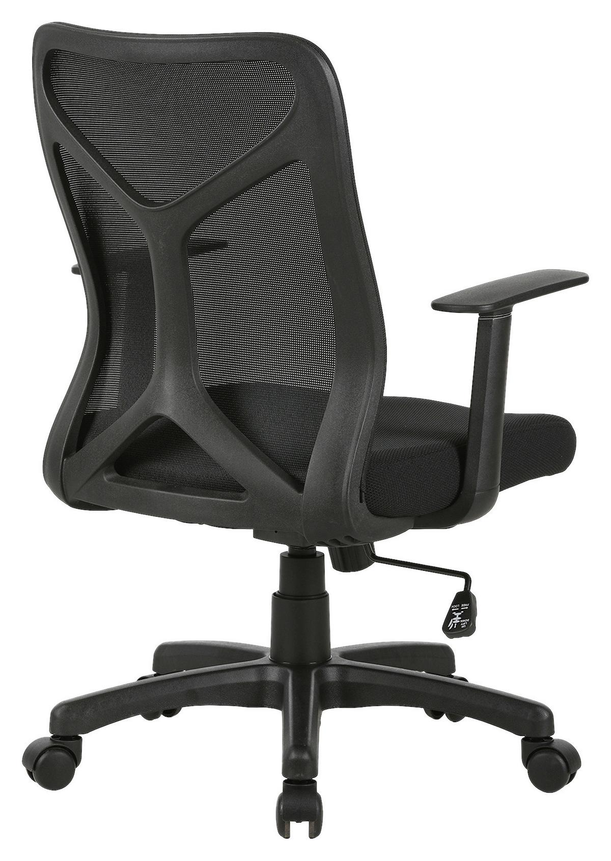 Drehstuhl Bone Schwarz - Schwarz, MODERN, Kunststoff/Textil (61,5/91/51,5cm) - MID.YOU