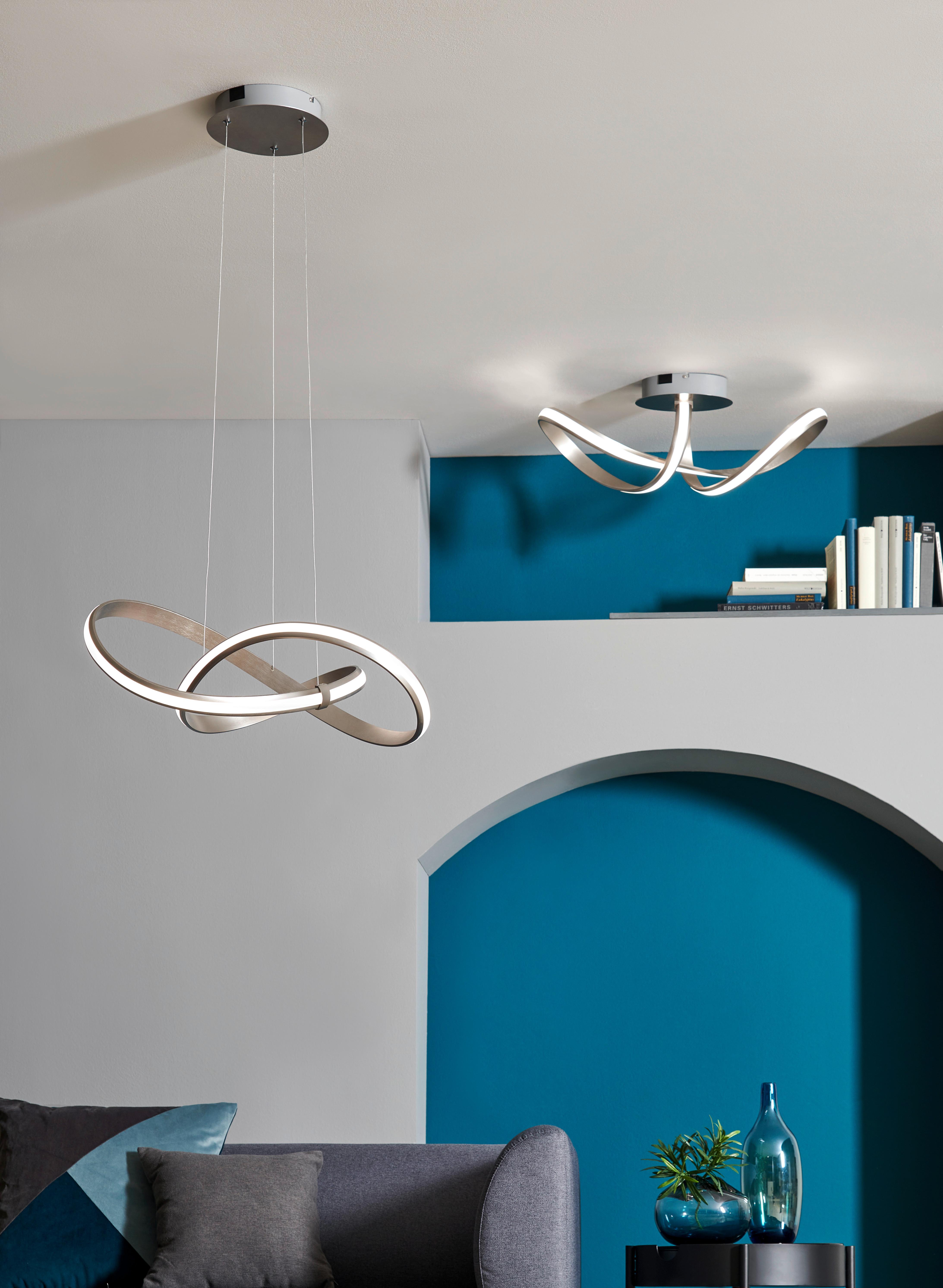 LAMPA SUFITOWA LED 18431-55 LOLASMART-MELINDA - biały/kolor aluminiowy, Design, tworzywo sztuczne/metal (64/25/25cm)