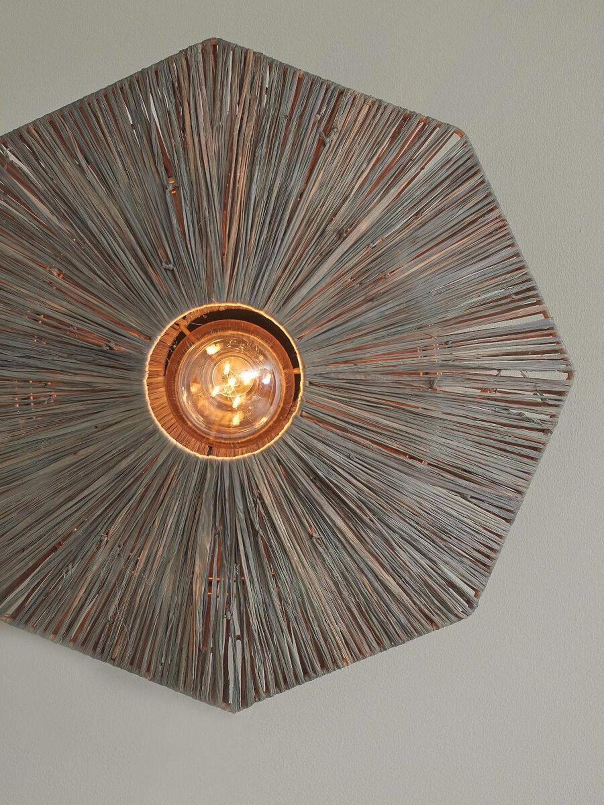 Mennyezeti Lámpa Panc011dg - sötétszürke, Modern, természetes anyagok (65cm) - Good & Mojo