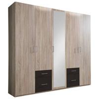 Ormar S Klasičnm Vratima Freiburg - srebrne boje/boje grafita, Design, staklo/drvni materijal (225/210/58cm) - Modern Living