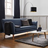 DREISITZER-SOFA Patrick - Blau, MODERN, Holz (200/84/84cm) - Modern Living
