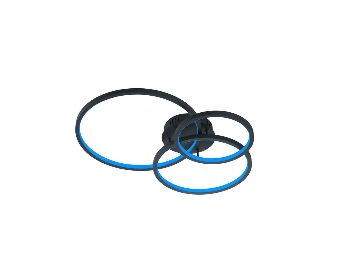 LED-Deckenleuchte Aaron Wiz / Smart in Anthrazit max. 36W - Anthrazit, Design, Metall (79/10,5/64cm) - Trio Leuchten