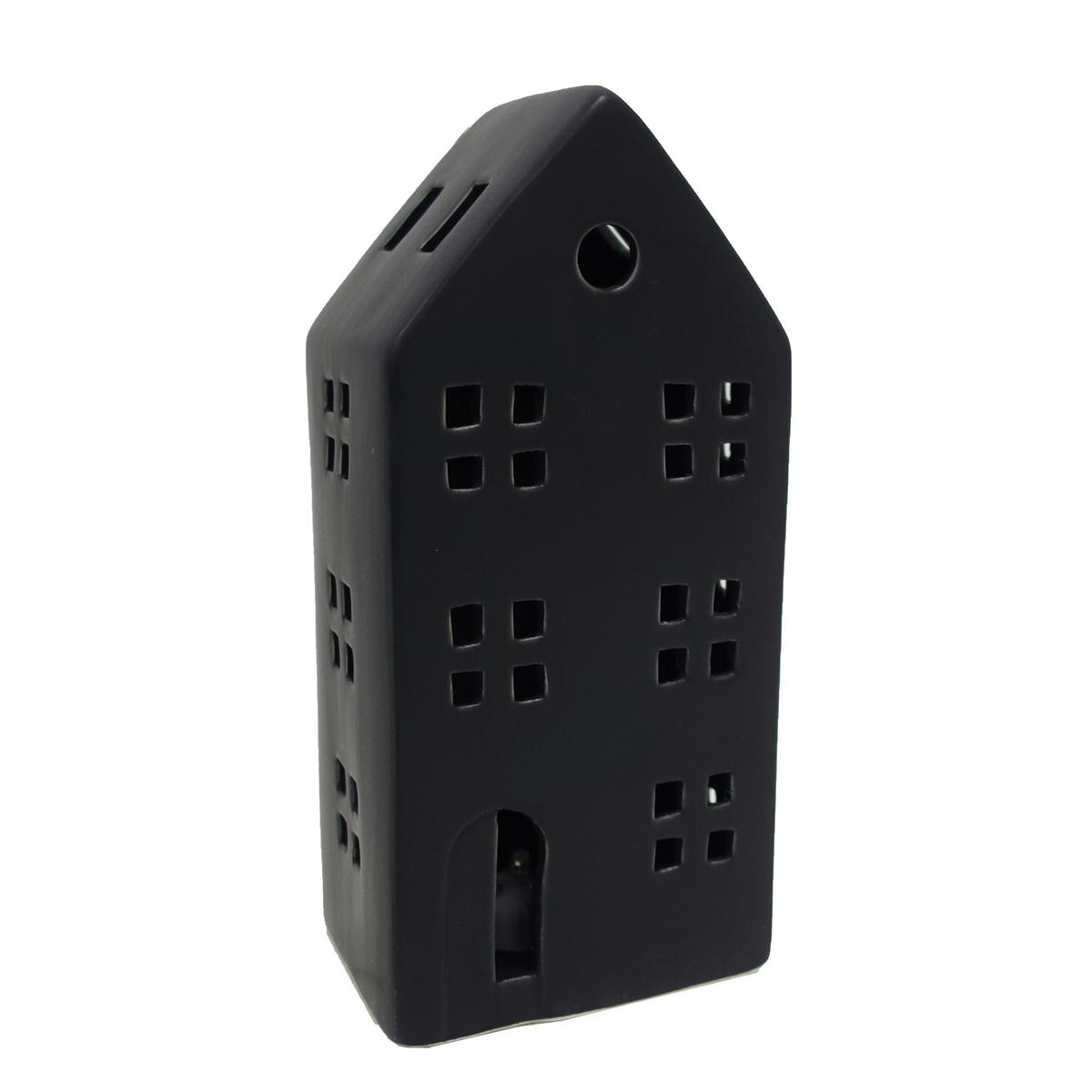 Dekor Ház Luke - fekete, Konventionell, kerámia (9/20/7cm) - Modern Living