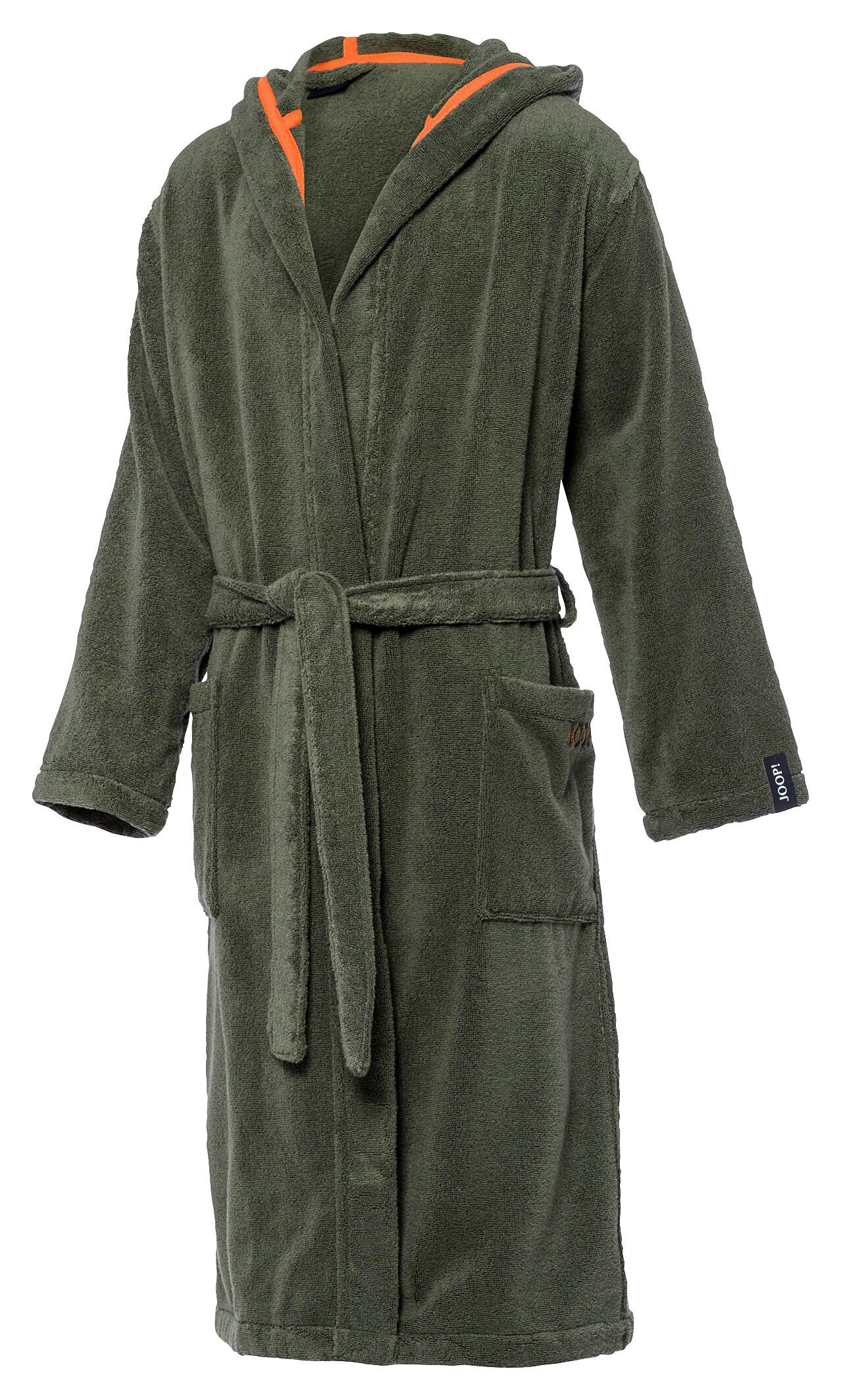 SZLAFROK KĄPIELOWY JOOP! MĘSKI - oliwkowa zieleń, Basics, tkanina (46/48null) - Joop!