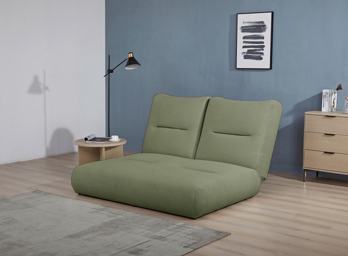 Zofa S Funkcijo Ležišča Luna, Olivno Zelena - olivno zelena , Design, tekstil (159/88/160cm) - Livetastic