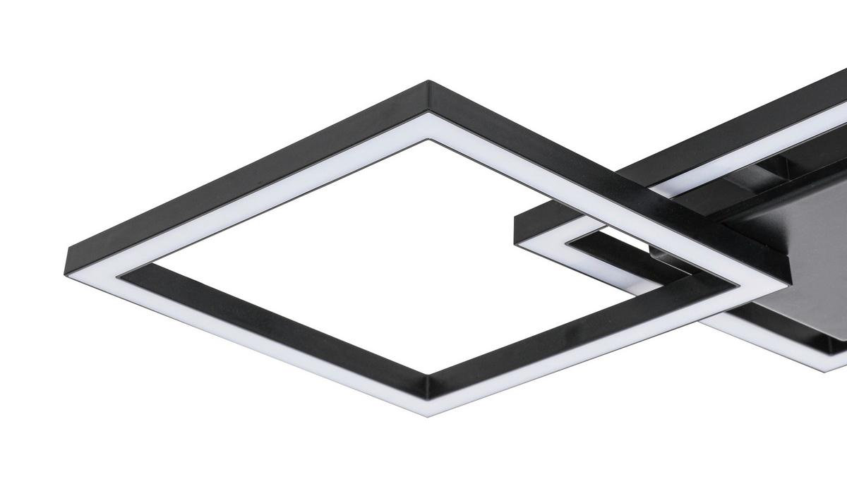 Led Mennyezeti Lámpa Rauta - fekete, Modern, műanyag (63/27,5/4,5cm) - Mömax
