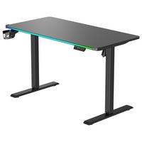 Íróasztal Jack - fekete, Modern, műanyag/faalapú anyag (120/70-115/60cm) - Mömax