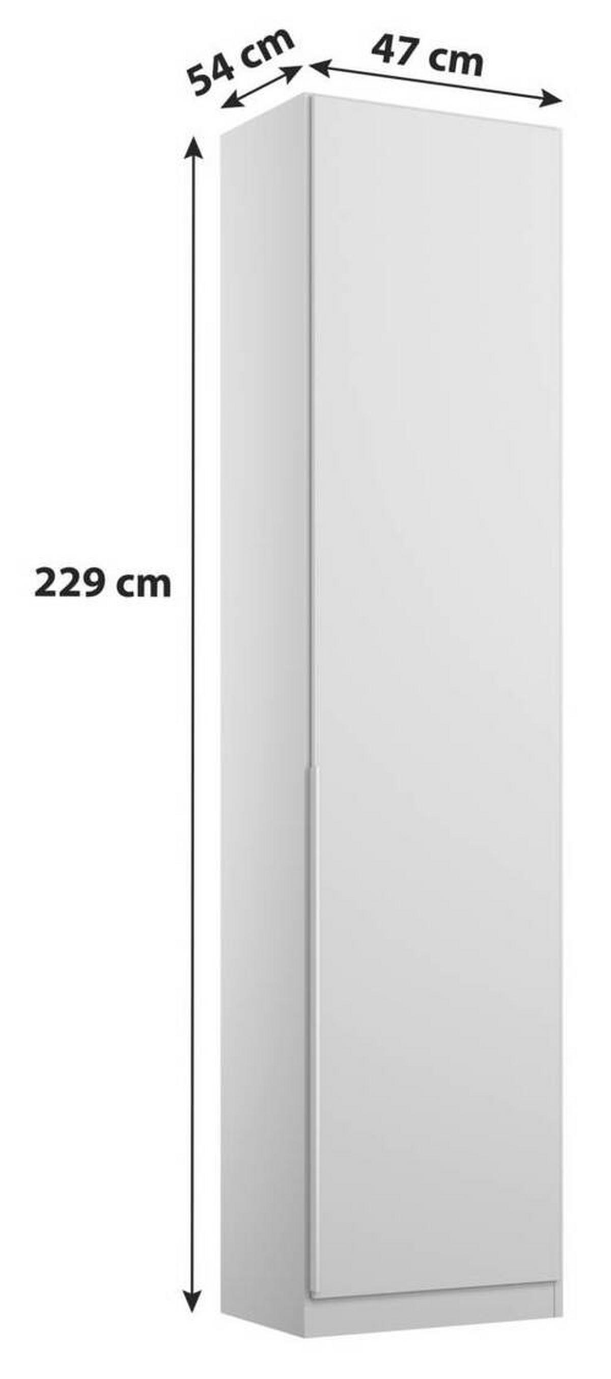 DULAP USI ROTATIVE ALABAMA - alb, Modern, material pe bază de lemn (47/229/54cm) - Modern Living