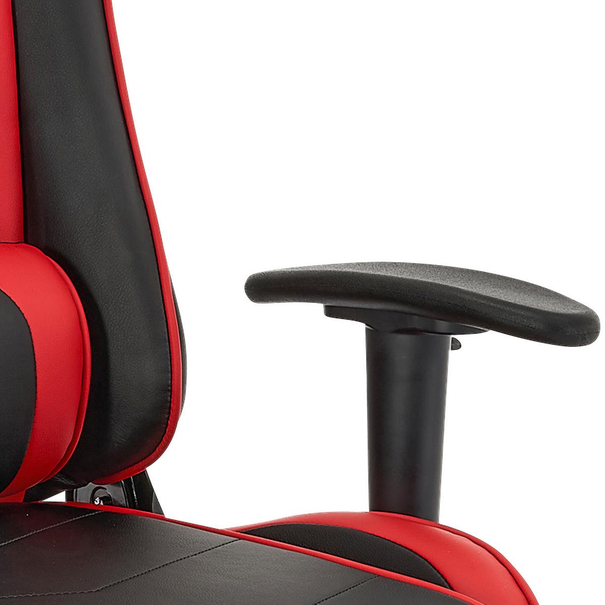Scaun de gaming GENF - roșu/negru, Modern, plastic/metal (70/137/57cm) - Modern Living