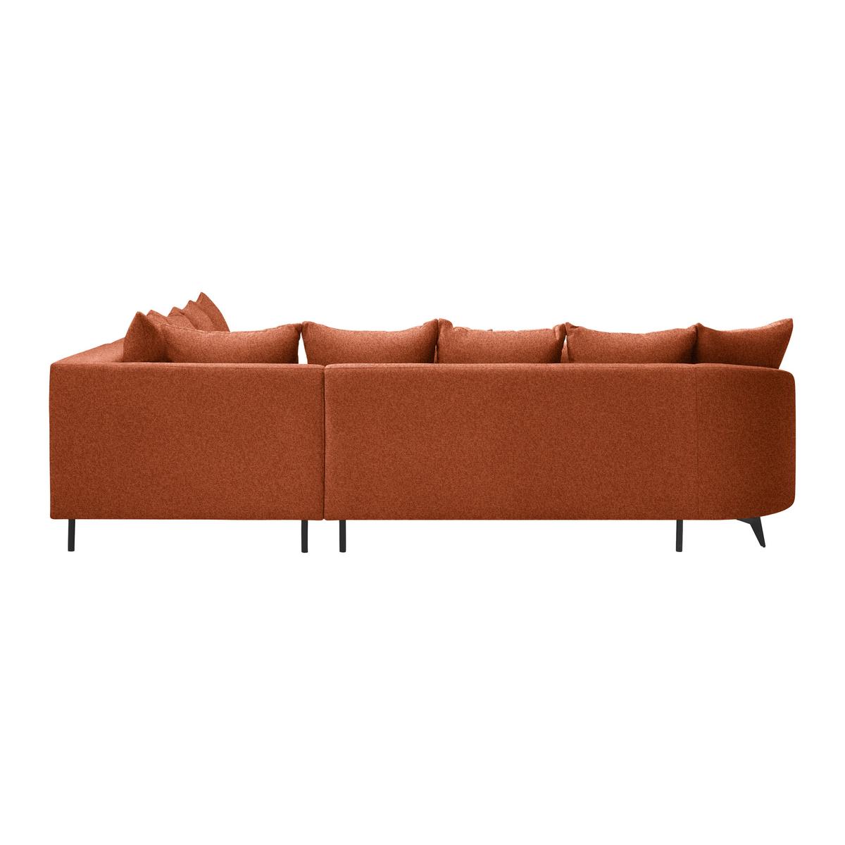Ecksofa Axel Rostfarben - Rostfarben/Schwarz, MODERN, Textil/Metall (291/87/250cm) - Mömax