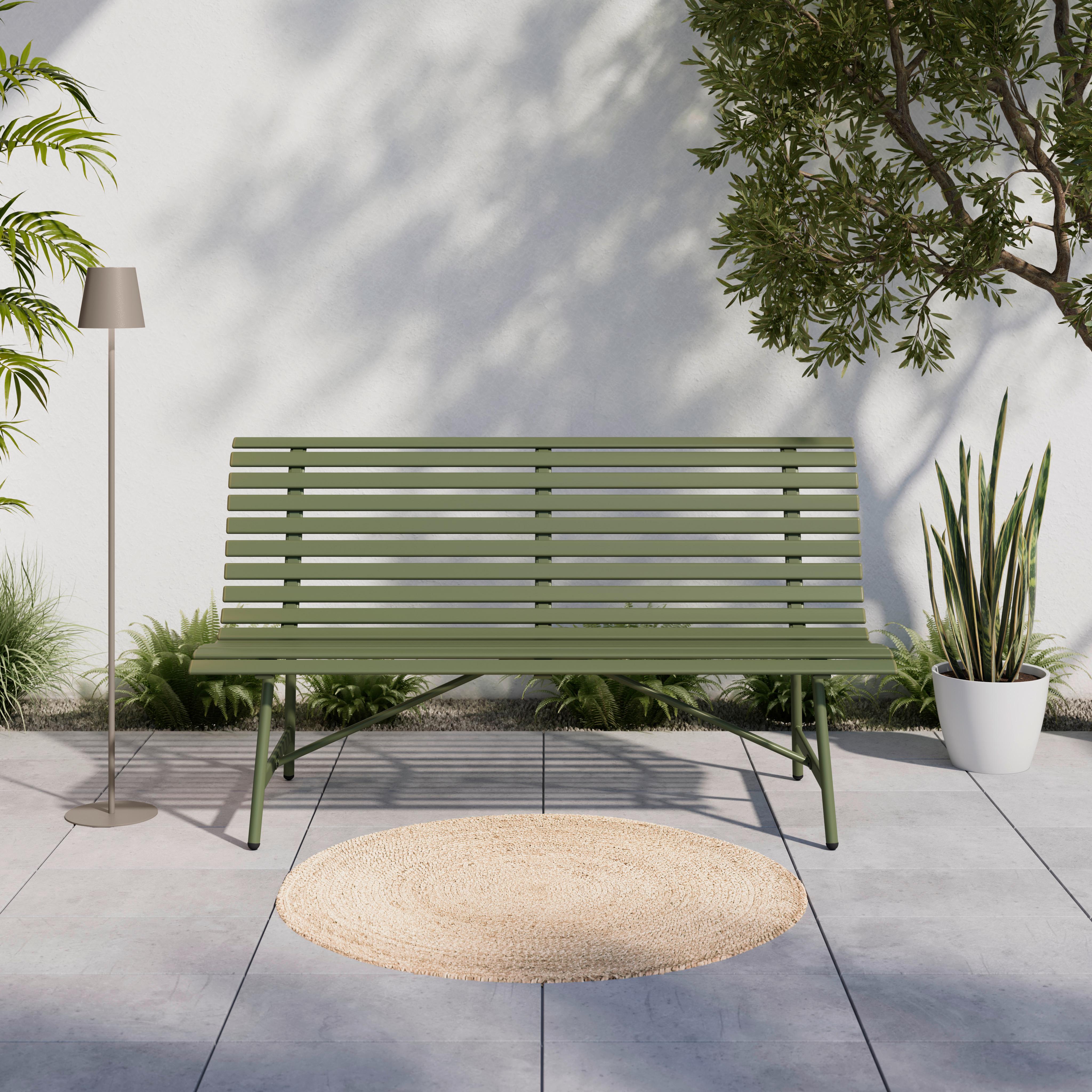 Gartenbank Tina Grün - Grün, MODERN, Metall (160/68,5/87,5cm) - Mömax