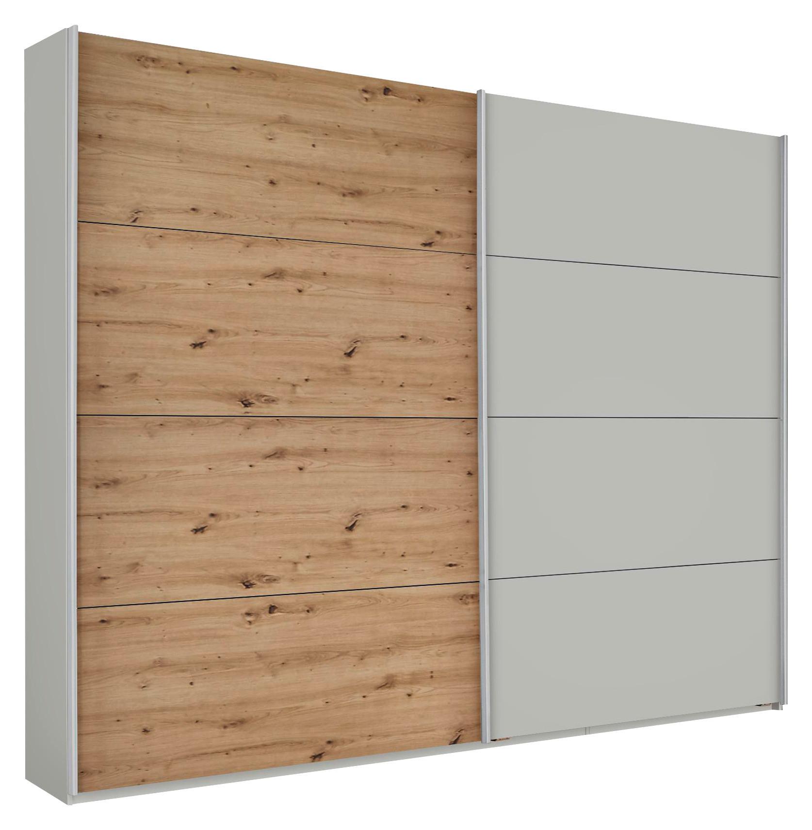 Ormar S Kliznim Vratima Feldkirch - siva/boje hrasta, Moderno, drvni materijal/metal (271/229/62cm) - Modern Living