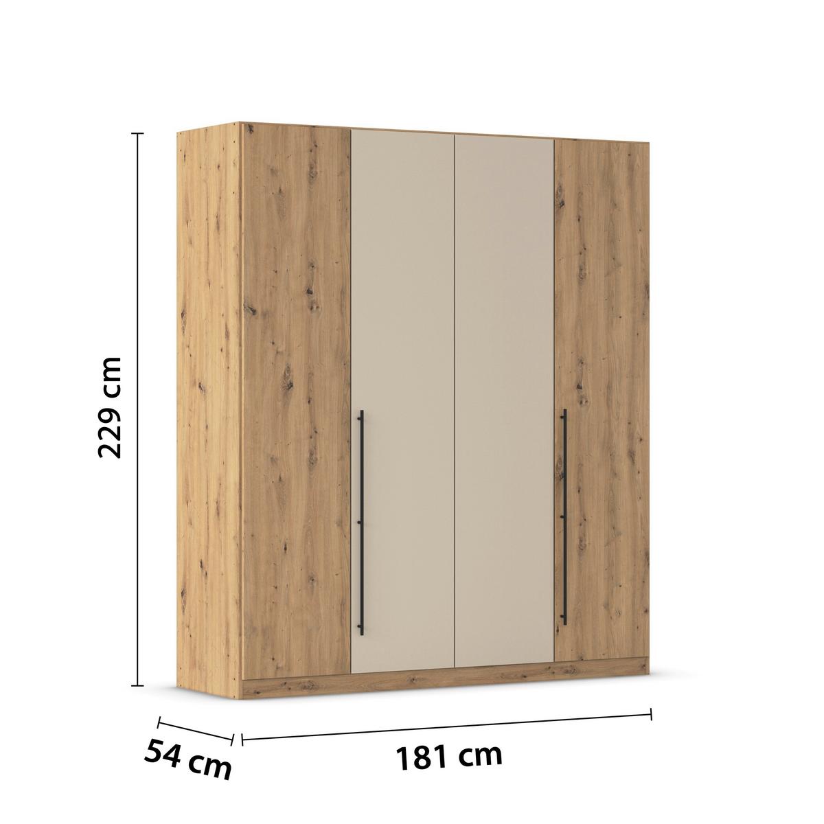 Șifonier Safari - stejar Artisan/gri, Konventionell, material pe bază de lemn (181/229/54cm)