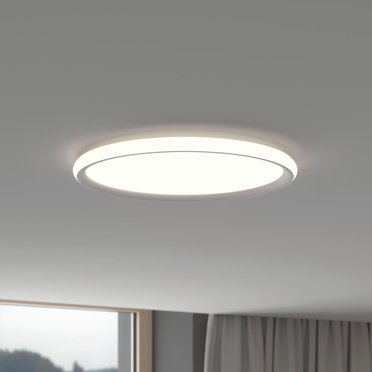 LAMPA SUFITOWA LED RUGBY *SBN* - biały, Basics, tworzywo sztuczne (40/3,5cm) - Novel