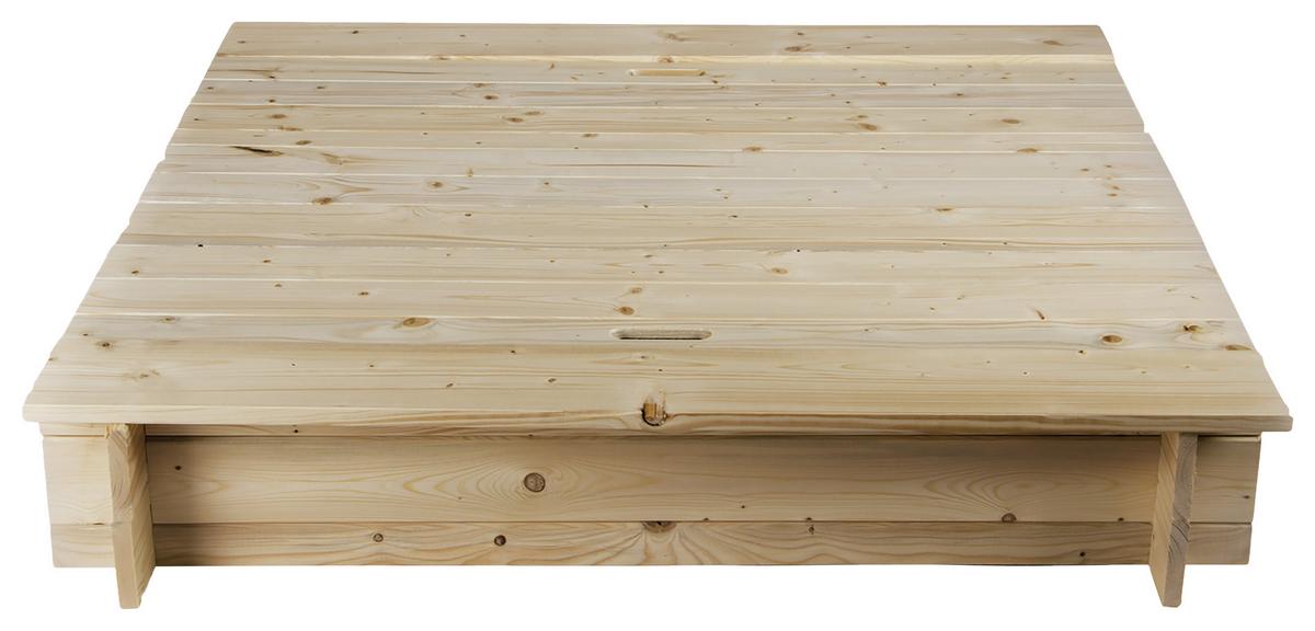 Homokozó Tetővel - natúr, fa (120/21/120cm) - Mömax