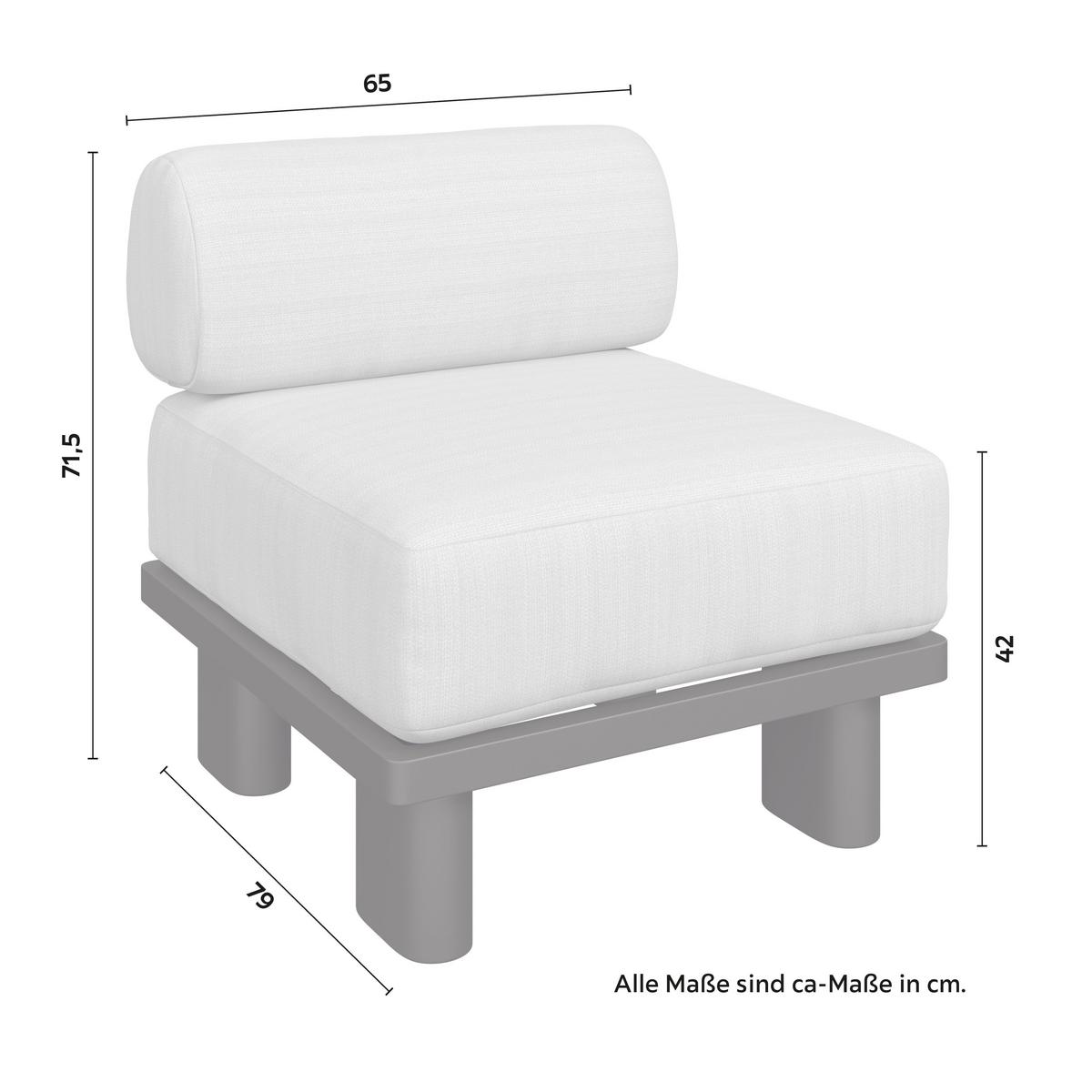 Kerti Garnitúra Lumea - világosszürke/sötétszürke, Modern, műanyag/textil - Bessagi Garden